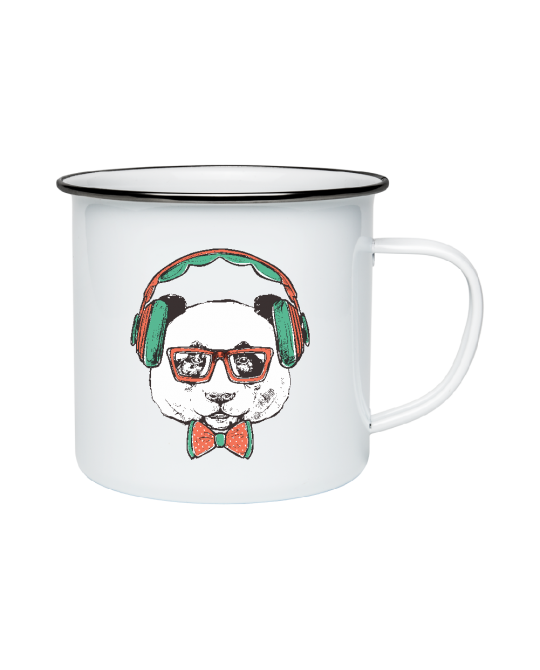 puodelis Hipster panda puodelis Hipster panda